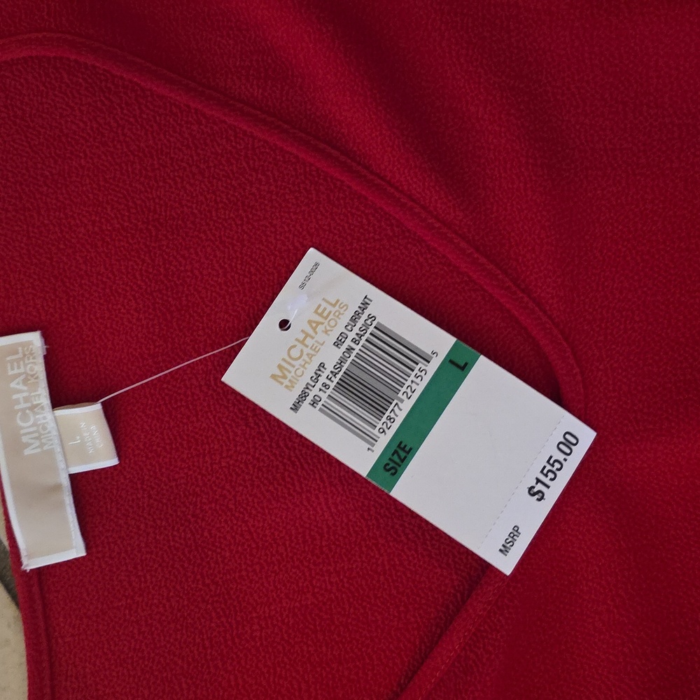 Womems Red Ruffle Sleeve Dress - Picture 2 of 2